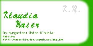 klaudia maier business card